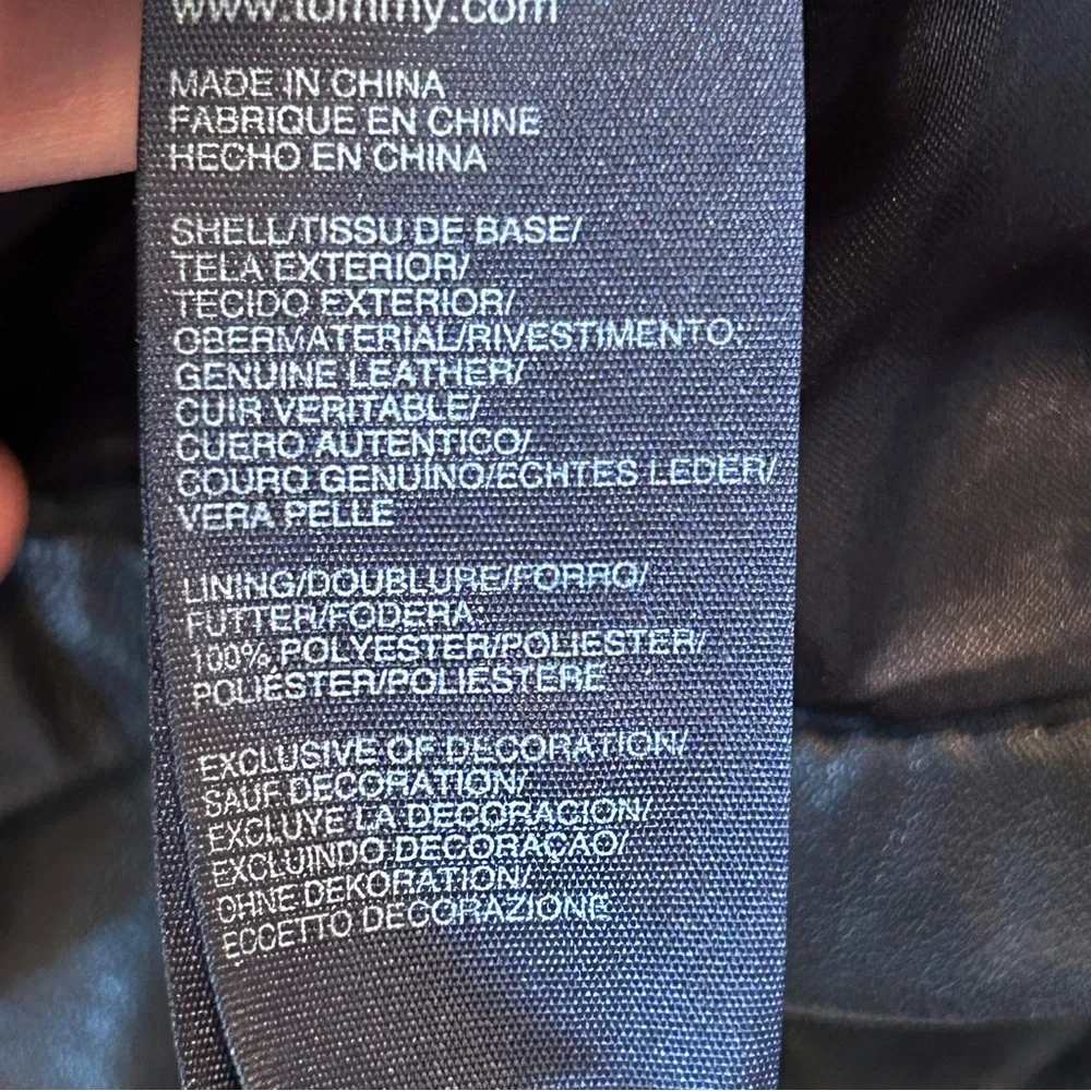 Tommy Hilfiger Black Leather Jacket - Picture 8 of 9